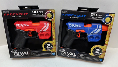 2019 NERF Rival Knockout XX-100 Blaster 2 Round Storage 90 FPS Velocity Lot of 2