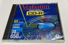 Verbatim CD-R 74 min 650mlb New 8x Speed CD New Sealed Lot Of 6 Disc.