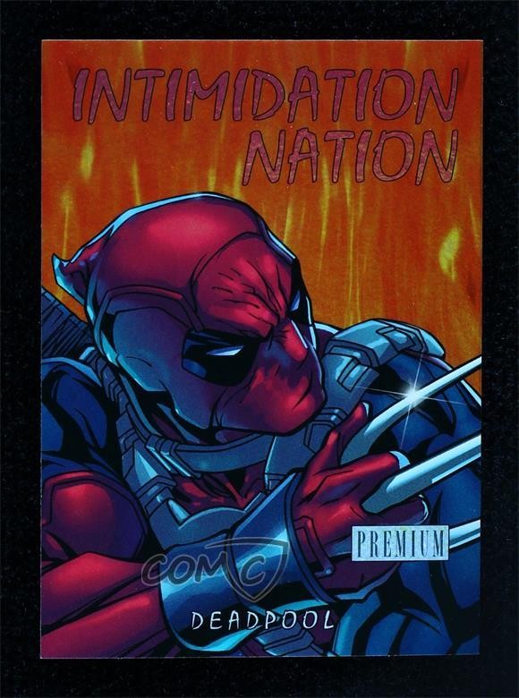 2013 Marvel Fleer Retro Skybox Premium Intimidation Nation Deadpool #10IN 0kg8