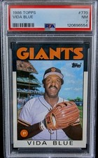 1986 Topps Vida Blue #770 PSA 7 NMT Oakland A's San Francisco Giants Pitcher
