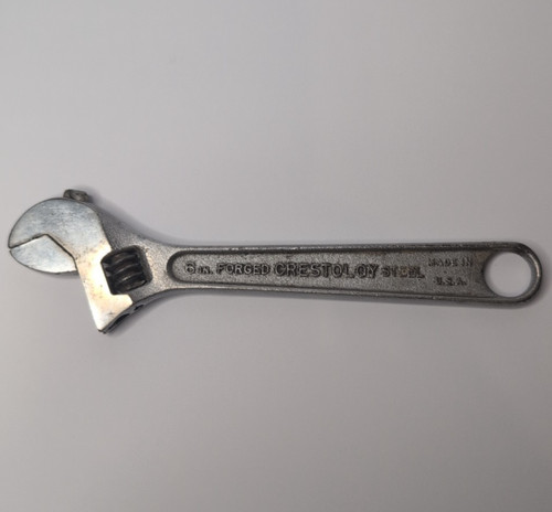 Vintage Crescent Tool Co - 6" Adjustable Wrench CRESTOLOY Made In USA