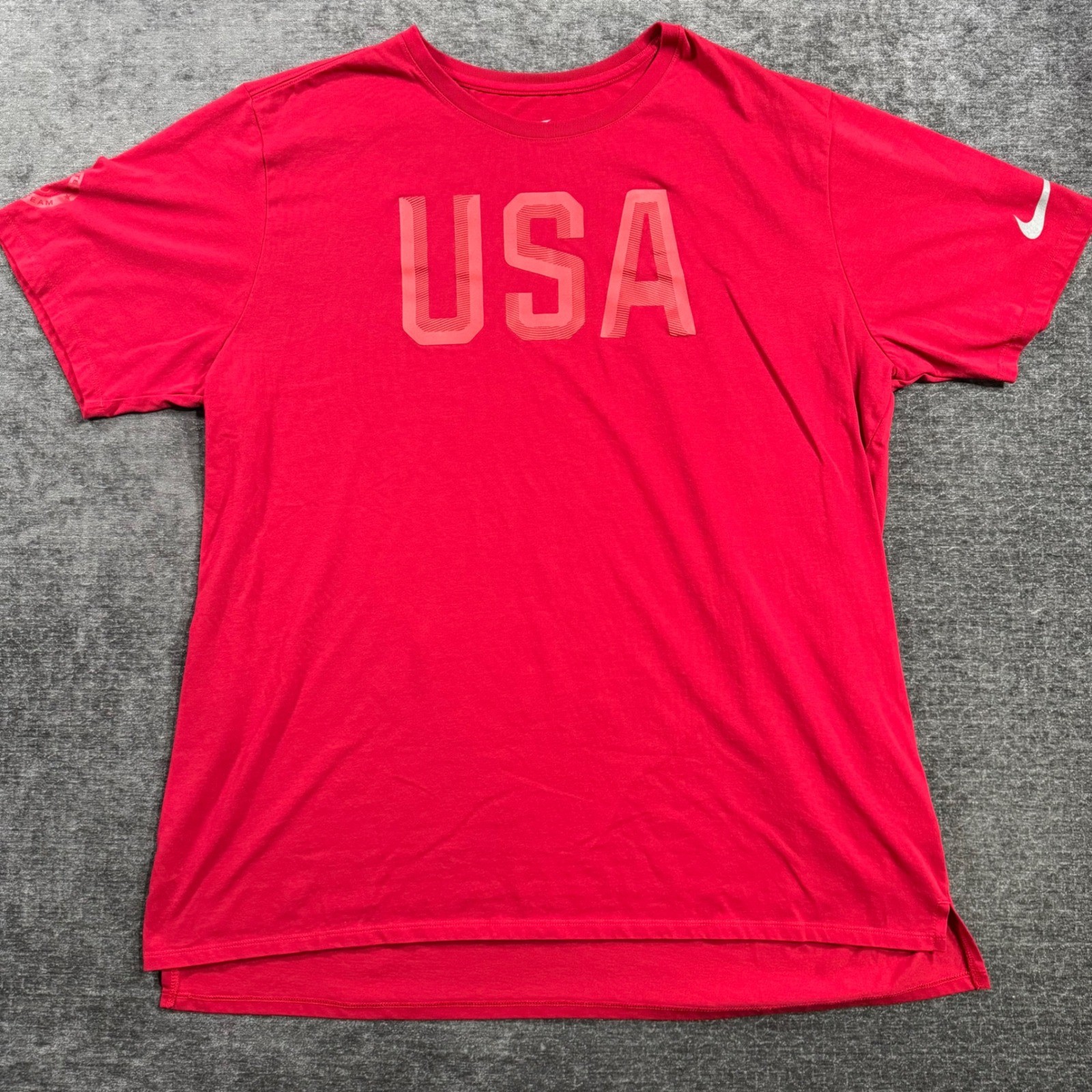 Nike Mens USA Olympic Team Dri-FIT Graphic T-Shirt Red XXL Tonal Logo Tee