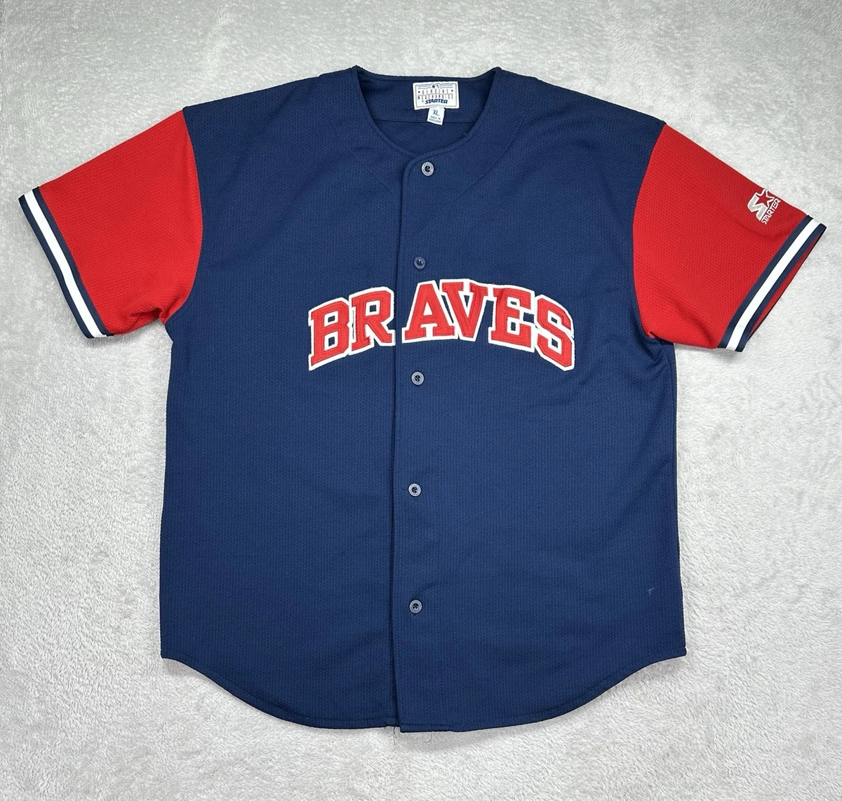 90s MLB アトランタブレーブス ビッグサイズ ベースボールシャツ ヴィンテージ 美品 USA製 アトランタ ブレーブス ベースボール