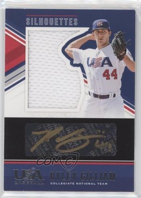2018 USA Baseball Stars & Stripes Black Gold Jerseys 7/89 Ryley Gilliam Auto 0c6