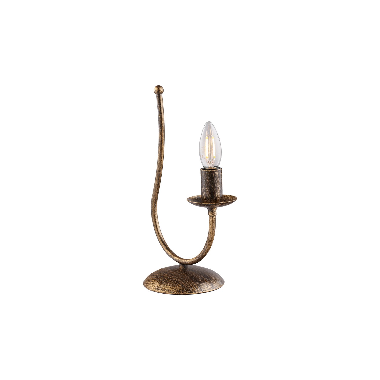 Lumetto Rustico Botte 1 Luce Ferro Battuto Marrone Oro | Abat-jour