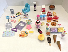 American Girl Our Generation Kitchen, School Supplies, Food, Ice Cream, Pet