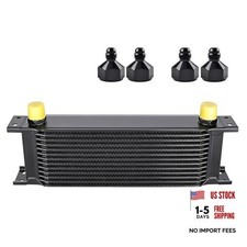 Oil Cooler, 10AN Stacked Plate Transmission Engine Cooler Universal 13 Row