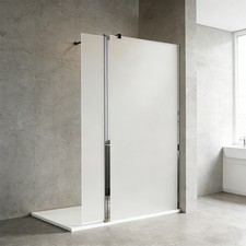 Frosted Glass Shower Screen Anti-Limescale Coating Easy Clean Fast UK Dispatch