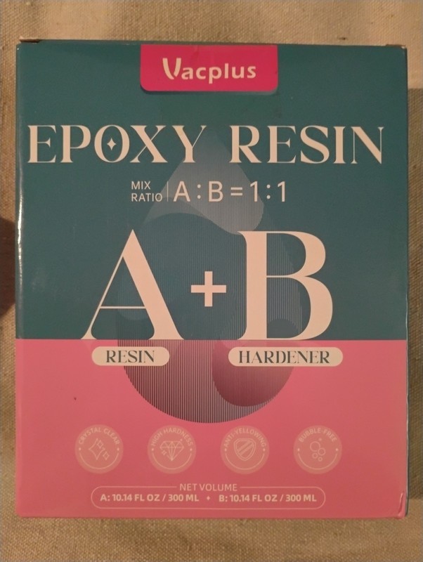 Vacplus resin epoxy kit 10oz Per Bottle/Mica Glitter Powder 5g Per Bottle Kit