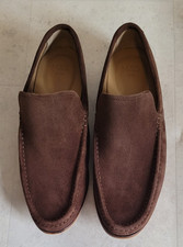 Marks and Spencer Men's Suede Leather Slip On Shoes Size UK 10 Chocolate