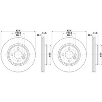 2X Hella Pagid Bremsscheiben Ø276Mm Vorne Passend FüR Mini 55624PRO_HC