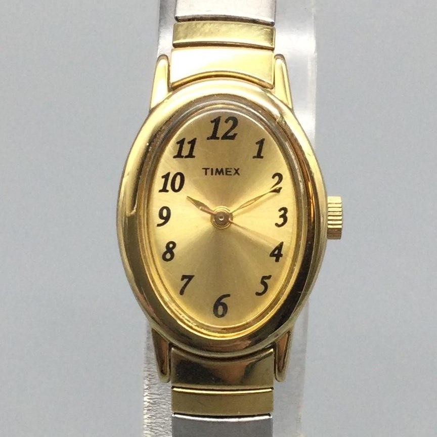 Timex Cavatina Womens Watch 18mm Gold Oval Dial Two Tone  display picture 2