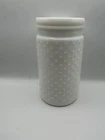 Vintage Thick White Milk Glass Hobnail Jar Or Vase 7.25” Chic Decor Farmhouse