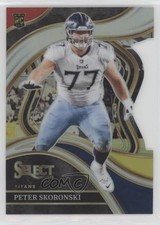 2023 Panini Select Club Level Red & Yellow Prizm Die-Cut Peter Skoronski 4g8