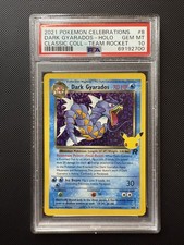PSA 10 DARK GYARADOS HOLO 8 CELEBRATIONS POKEMON 2021 MJ10