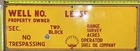 Vintage Porcelain Oil Field Sign - Shell Oil Co Lease/Well blank