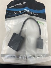 Monoprice DisplayPort 1.2a to VGA Active Adapter - Black With 6in Cable length