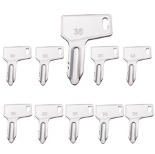 10 Fits Yanmar & Takeuchi John Deere Excavator Heavy Equipment Keys 933110-00301