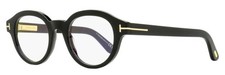Tom Ford Blue Block Oval Eyeglasses TF6037-B 001 Black 49mm FT6037