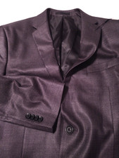 KENNETH COLE Reaction 2 Button Size 40R Shiny Gray Techni-Cole Blazer NWT