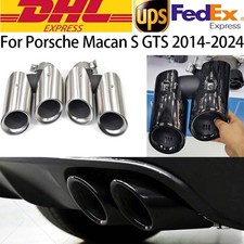 For Porsche Macan S GTS 2014-2024 Car Double Outlet Exhaust Muffler Tip Pipe