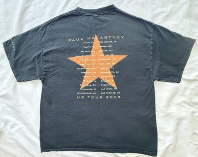 PAUL MCCARTNEY 2005 USA Concert Tour Black Graphic T-Shirt