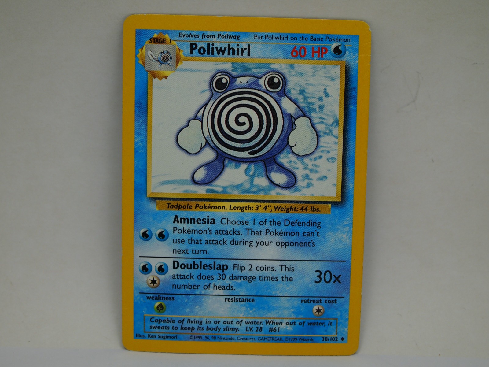 POLIWHIRL - 38/102 - Base Set - Pokemon Card