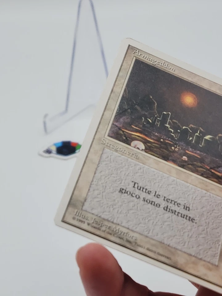 Armageddon MISPRINT MISCUT FRONT CENTERED BACK ITALIAN FWB MTG 4th *CCGHouse* - Image 4 of 4