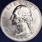 1960-D Washington Silver Quarter Ch BU