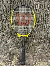 Wilson Yellow and Black Tennis Racquet Lightweight Durable Professional Design