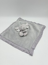 Carters Elephant Lovey Gray Satin Plush Security Blanket