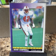 Score 1991 Score Jesse Campbell Rookie Card #600 Philadelphia Eagles. rookie card picture