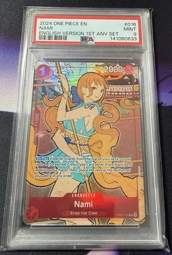 Nami OP01-016 One Piece English Version 1st Anniversary Set PSA 9