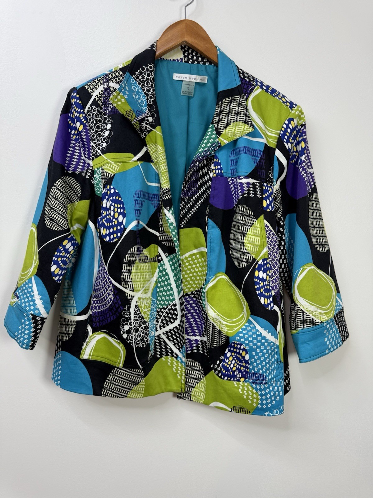 Peter Nygard Multicolor Patterned Summer Blazer s… - image 2