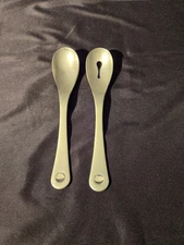Robert Welch 18/10 Stainless Steel Serving Slotted Spoon Glossy Dot Set Of 2