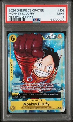 モンキー・D・ルフィ OP07 Alternate Art PSA9 Monkey.D.Luffy (109) (Parallel) OP07-109 500 Years in the Future
