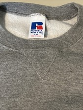 Vintage 90  s RUSSELL Athletic Sweatshirt Heather Gray XXL Single V Crew neck