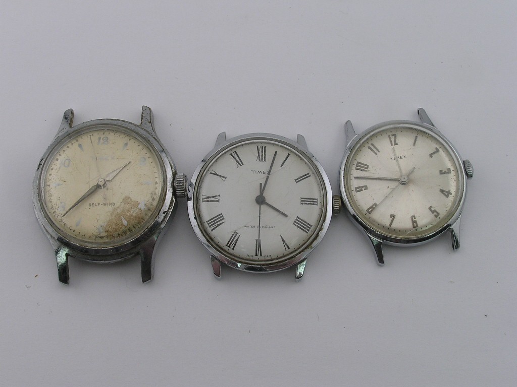 Timex Watch Lot as Found for Parts or Repair