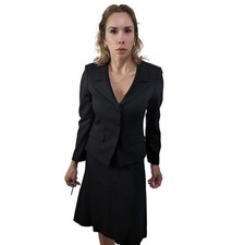 Talbots Women  s Wool Blend Black Business Office Workwear Suit Set 6P