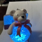BEAR ORNAMENT DATED 2018 FLASHES DIFFERENT COLORS  FROM SWITCH ON BOTTOM — photo 5
