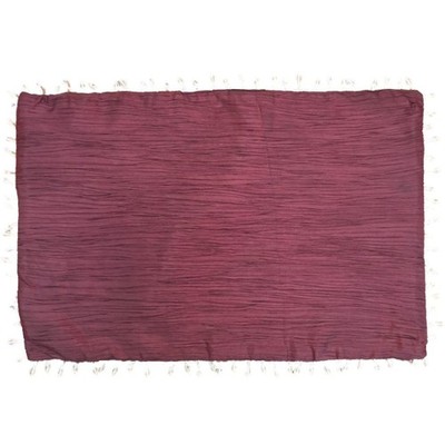 Make Merry Shimmery Cranberry Red Beaded Placemat Set 2 Fabric Placemats
