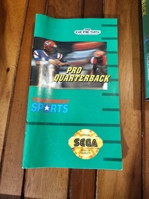 Pro Quarterback (Sega Genesis, 1992) Complete - Cleaned, Tested 
