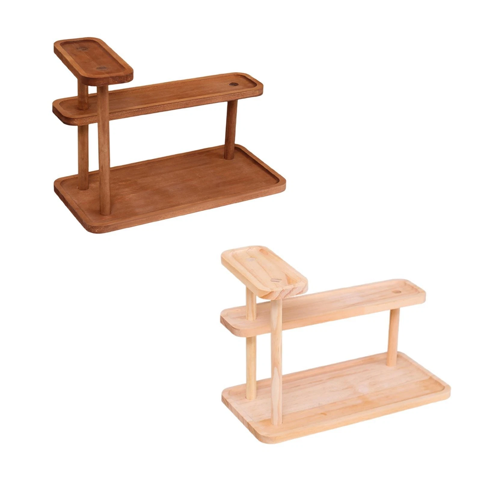 Wooden Desktop Organizer Display Shelf Space Saving Multiuse 3 Tier Spice Rack