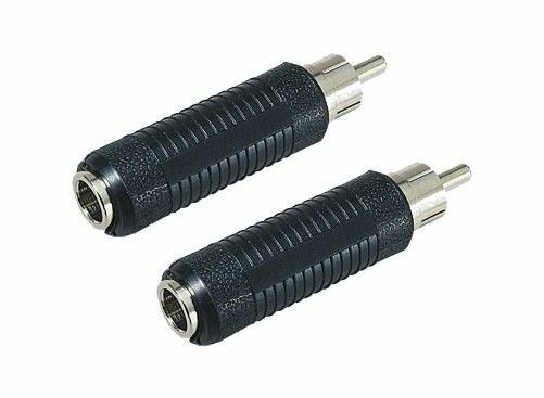 Thumbnail - 2 Stück Adapter Cinch Stecker Klinke Buchse 6,3 Mono