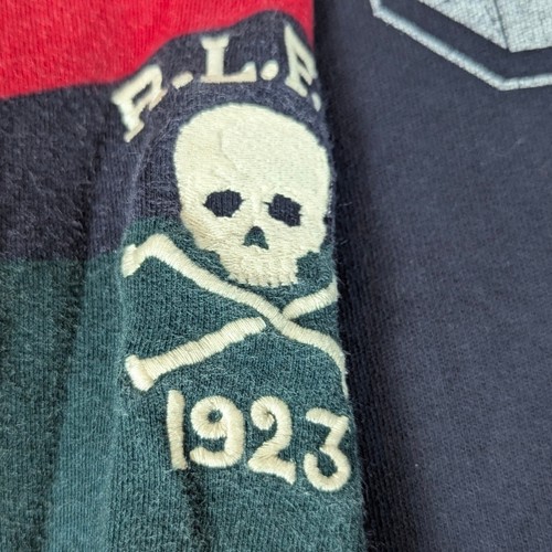 Polo Ralph Lauren Full Zip Hoodie Skull Patchwork Kids Size XL - Picture 7 of 8