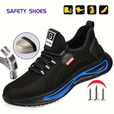 Men's Industrial Safety Shoes Steel Toe Indestructible Work Boots Large Size7-13