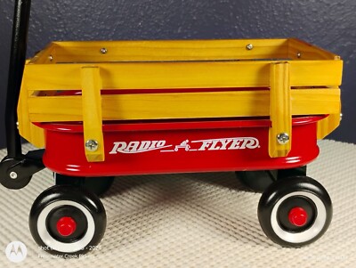 1990's Radio Flyer Little Traveler Mini Red Wagon w/ Wooden Side