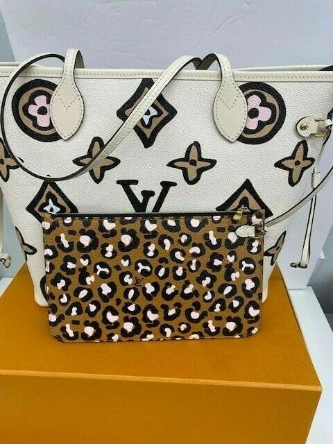 Louis Vuitton Cream Wild At Heart Giant Monogram Neverfull MM