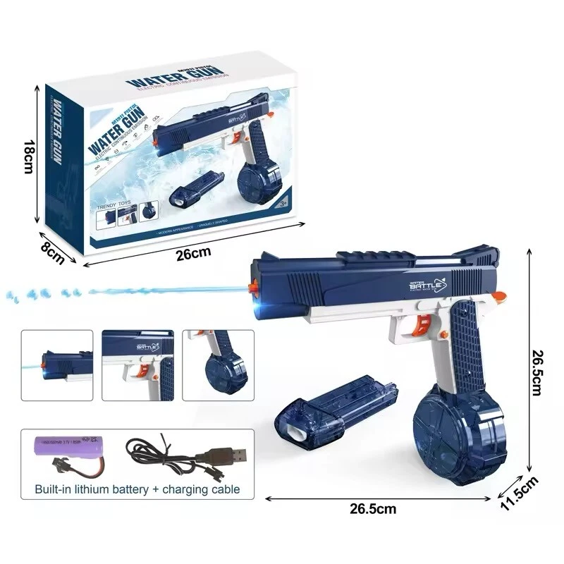 Continuous Fire Electric Water Gun Adult Kids Rechargeable Squirt Gun - Open Box - Image 2 of 4