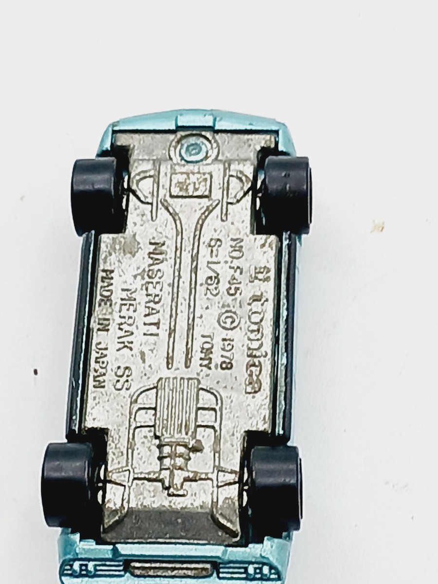 Vintage Tomy Tomica Maserati Merak SS Pocket Car Japan Light Blue